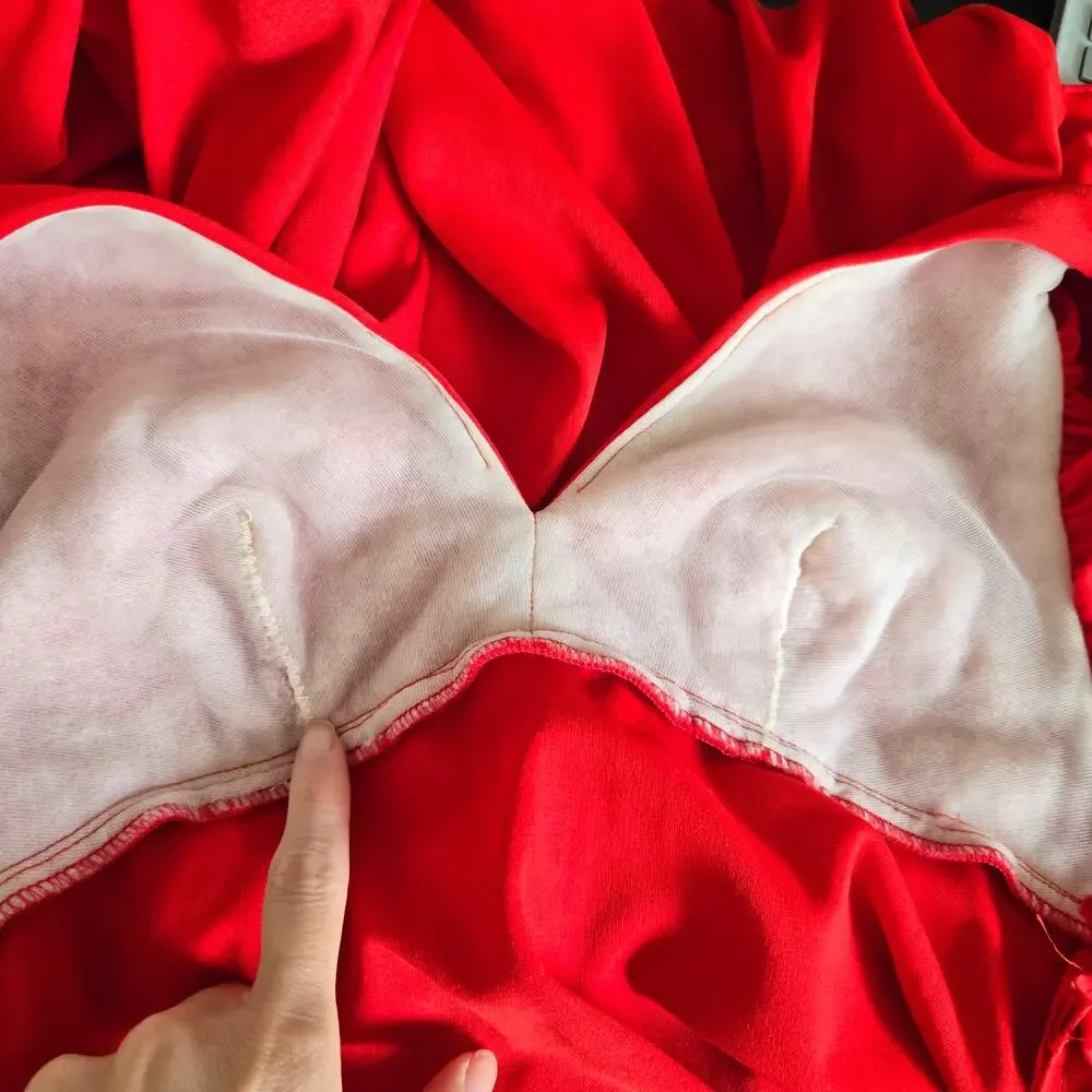 Vintage 70s Jack Hartley Babydoll Maxi Dress Open Back Event Wedding Women Small - Picture 8 of 10